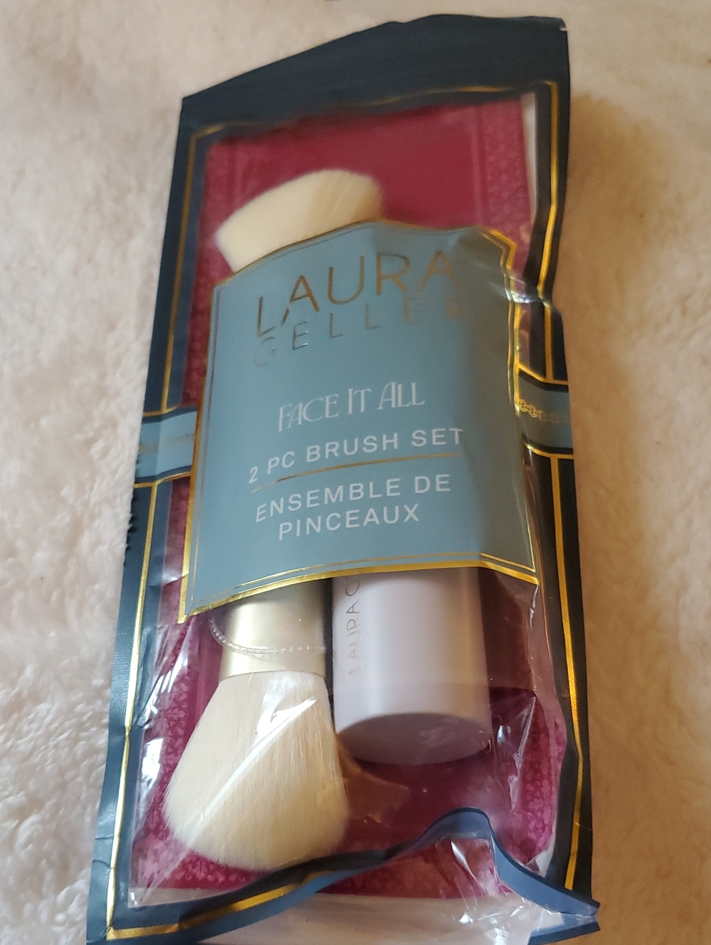 Laura Geller Face It All 2 Pc Brush Set NIP Kabuki & Dual-Ended Blush Bronzer